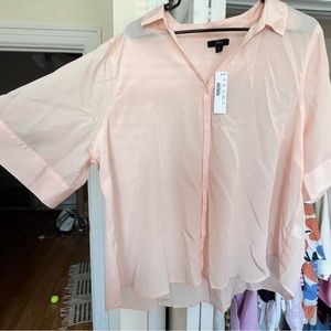 NWT 100% silk  J crew button down top